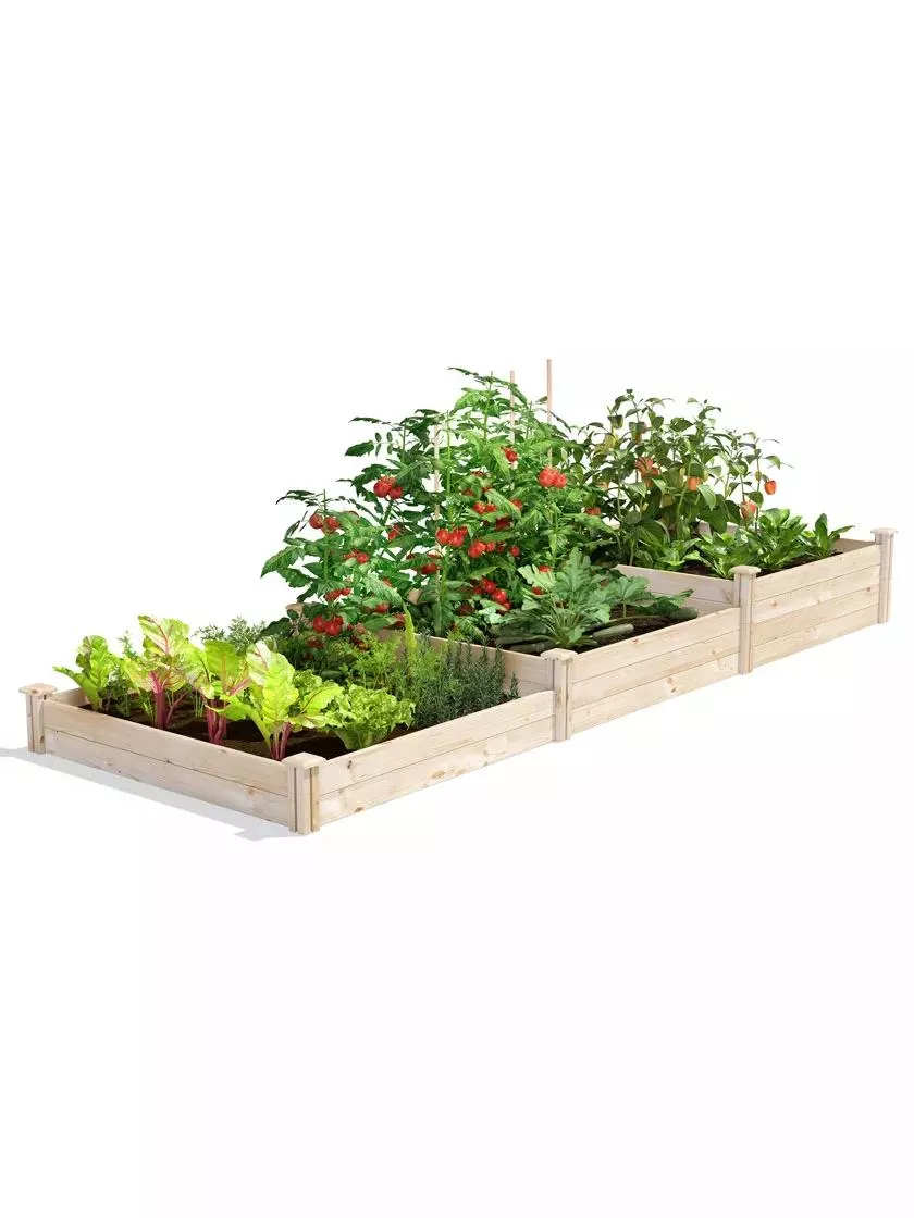 3-Tier Pine Raised Garden Bed, 4’x12′