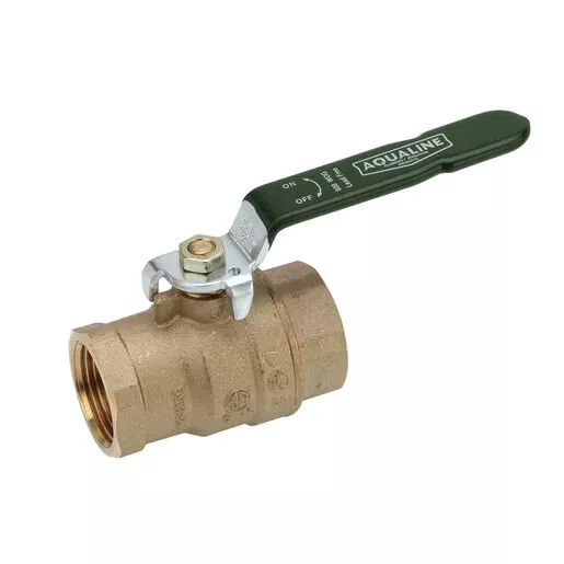 Brass Ball Valve 2 in. Full Port Lead Free Aqualine
