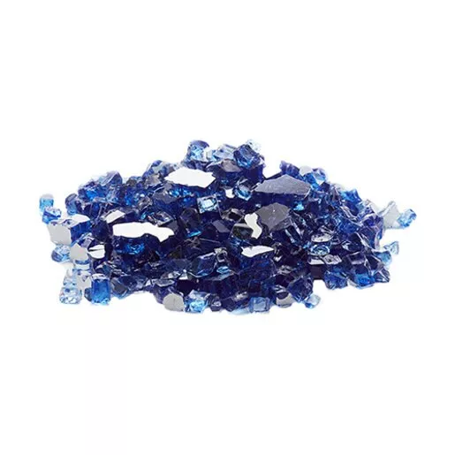 Exotic Fire Glass Reflective Cobalt Blue 12 lbs.