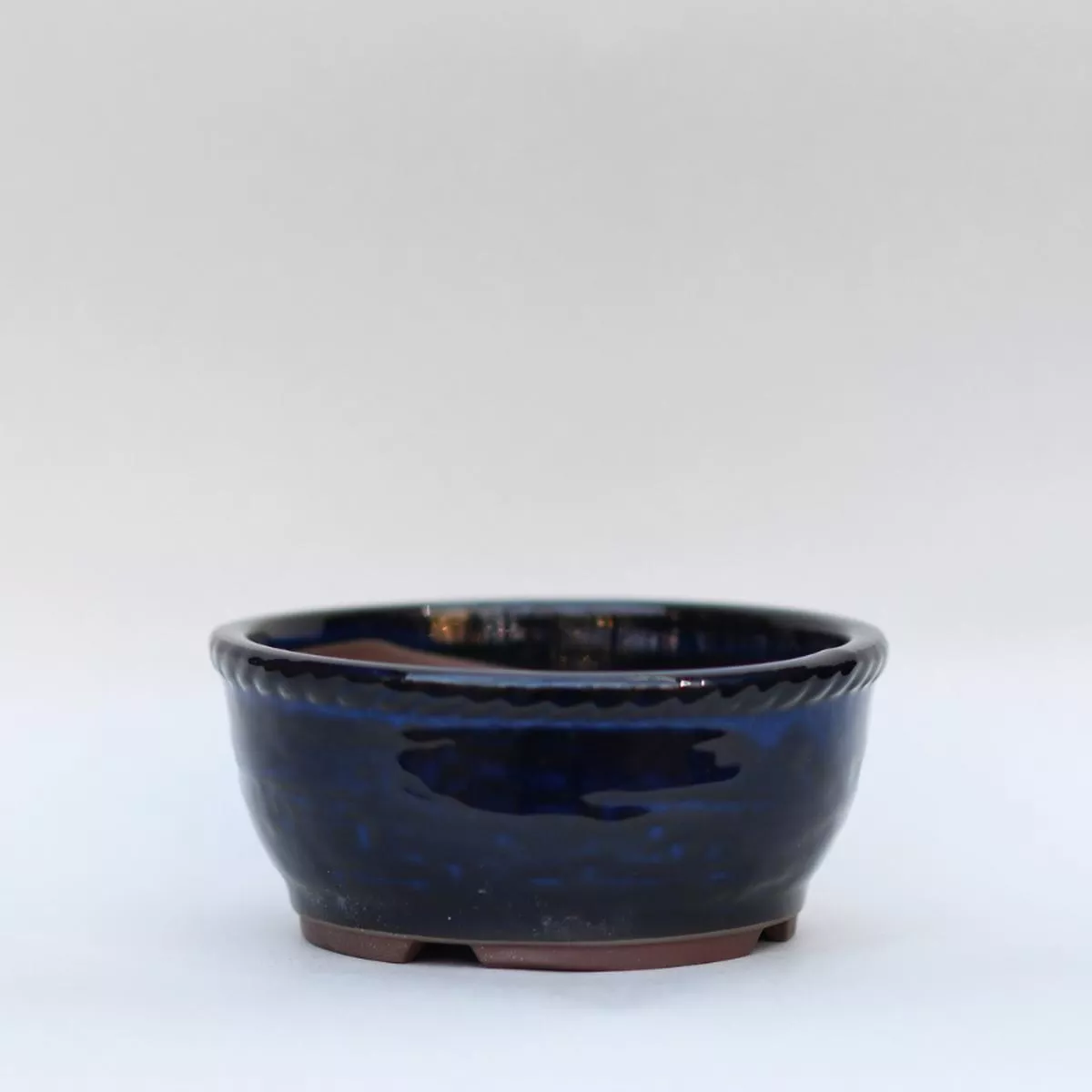 Round blue pot 12cm